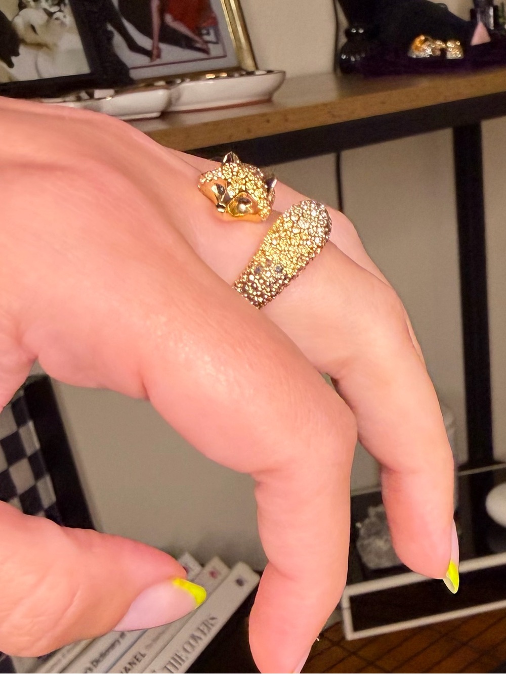 Swarovski Crystal Fox Ring Size 7.25